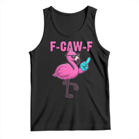 Funny F-Caw-F Flamingo Tank Top Adult Humor - Wonder Print Shop