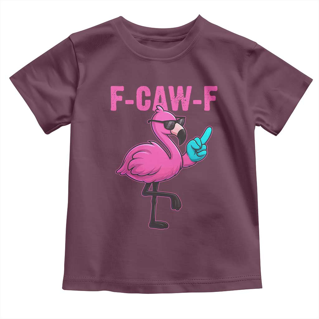 Funny F-Caw-F Flamingo Toddler T Shirt Adult Humor - Wonder Print Shop