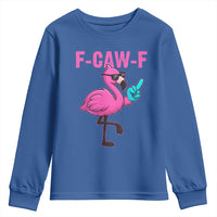 Funny F-Caw-F Flamingo Youth Sweatshirt Adult Humor - Wonder Print Shop