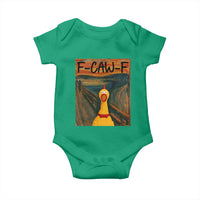 F Caw F Screaming Chicken Baby Onesie Funny Fawk Off Meme - Wonder Print Shop