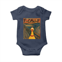 F Caw F Screaming Chicken Baby Onesie Funny Fawk Off Meme - Wonder Print Shop