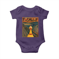 F Caw F Screaming Chicken Baby Onesie Funny Fawk Off Meme - Wonder Print Shop