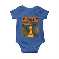 F Caw F Screaming Chicken Baby Onesie Funny Fawk Off Meme - Wonder Print Shop