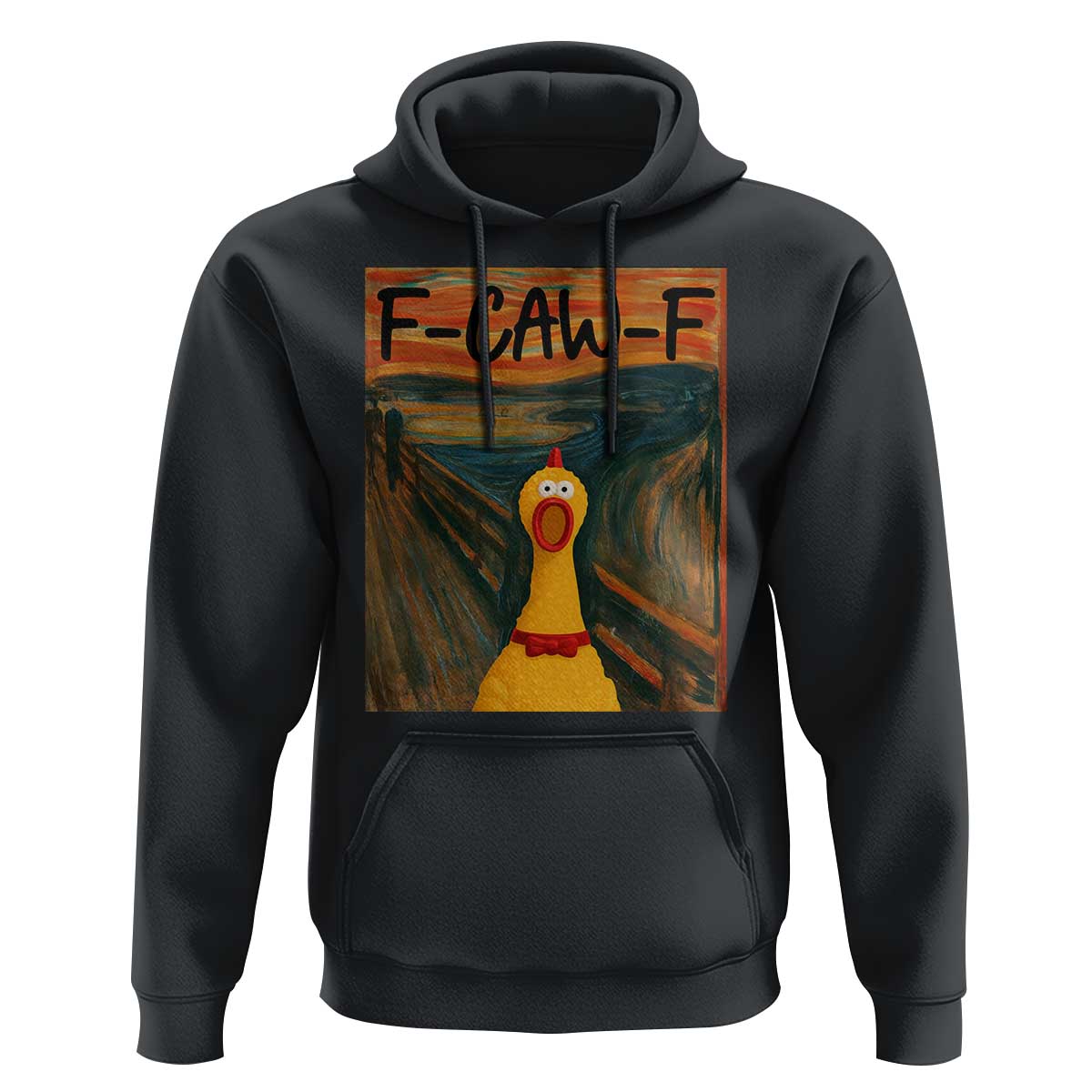 F Caw F Screaming Chicken Hoodie Funny Fawk Off Meme - Wonder Print Shop