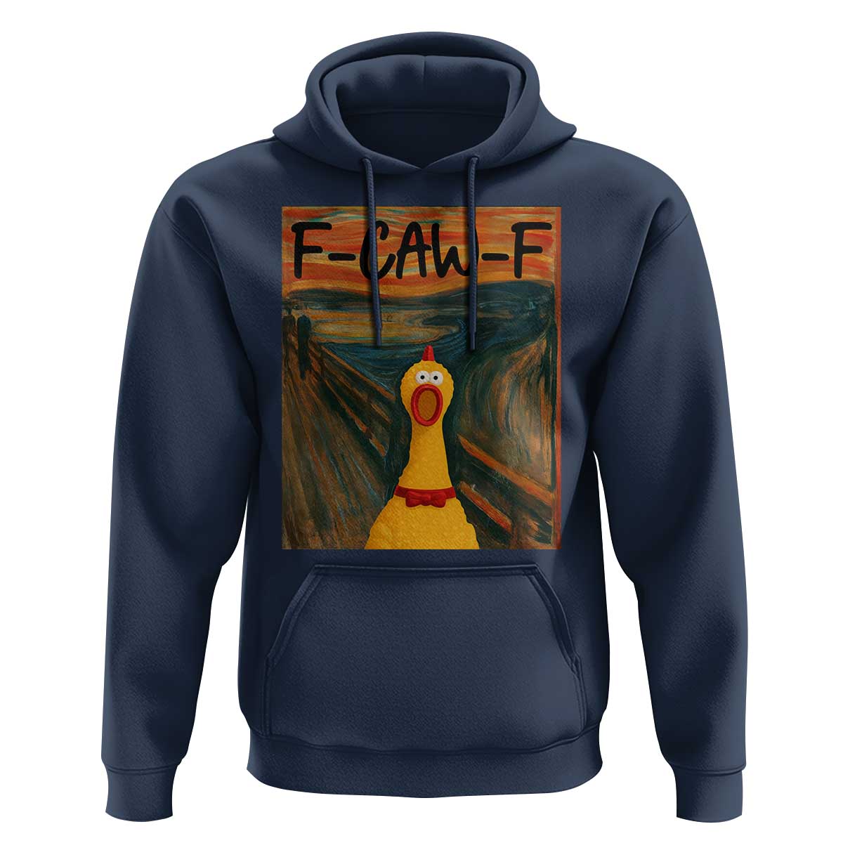 F Caw F Screaming Chicken Hoodie Funny Fawk Off Meme - Wonder Print Shop