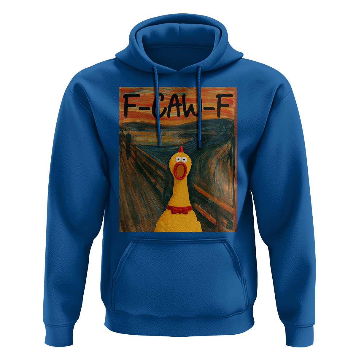 F Caw F Screaming Chicken Hoodie Funny Fawk Off Meme - Wonder Print Shop