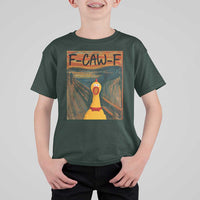 F Caw F Screaming Chicken T Shirt For Kid Funny Fawk Off Meme - Wonder Print Shop
