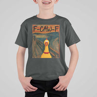 F Caw F Screaming Chicken T Shirt For Kid Funny Fawk Off Meme - Wonder Print Shop