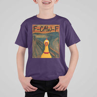 F Caw F Screaming Chicken T Shirt For Kid Funny Fawk Off Meme - Wonder Print Shop
