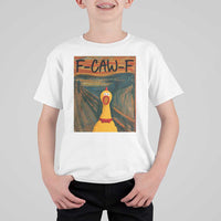 F Caw F Screaming Chicken T Shirt For Kid Funny Fawk Off Meme - Wonder Print Shop