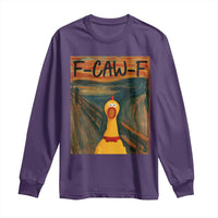 F Caw F Screaming Chicken Long Sleeve Shirt Funny Fawk Off Meme - Wonder Print Shop