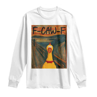 F Caw F Screaming Chicken Long Sleeve Shirt Funny Fawk Off Meme - Wonder Print Shop
