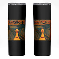 F Caw F Screaming Chicken Skinny Tumbler Funny Fawk Off Meme - Wonder Print Shop