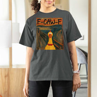 F Caw F Screaming Chicken T Shirt For Women Funny Fawk Off Meme - Wonder Print Shop