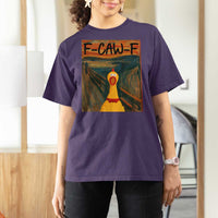 F Caw F Screaming Chicken T Shirt For Women Funny Fawk Off Meme - Wonder Print Shop