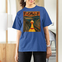 F Caw F Screaming Chicken T Shirt For Women Funny Fawk Off Meme - Wonder Print Shop