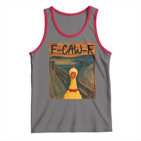 F Caw F Screaming Chicken Tank Top Funny Fawk Off Meme - Wonder Print Shop