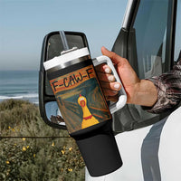 F Caw F Screaming Chicken Tumbler With Handle Funny Fawk Off Meme - Wonder Print Shop