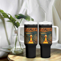 F Caw F Screaming Chicken Tumbler With Handle Funny Fawk Off Meme - Wonder Print Shop