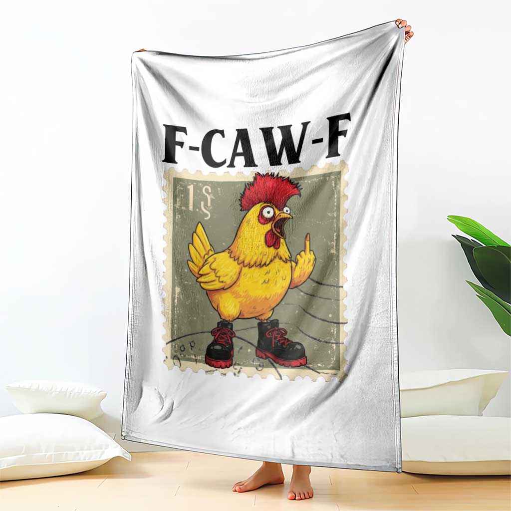 F Caw F Screaming Chicken Throw Blanket Metal Heavy Punk Rock Music - Wonder Print Shop
