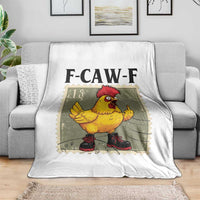 F Caw F Screaming Chicken Throw Blanket Metal Heavy Punk Rock Music - Wonder Print Shop