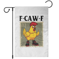 F Caw F Screaming Chicken Garden Flag Metal Heavy Punk Rock Music - Wonder Print Shop