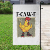 F Caw F Screaming Chicken Garden Flag Metal Heavy Punk Rock Music - Wonder Print Shop