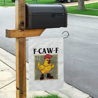 F Caw F Screaming Chicken Garden Flag Metal Heavy Punk Rock Music - Wonder Print Shop