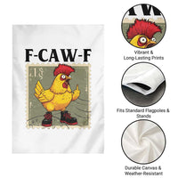 F Caw F Screaming Chicken Garden Flag Metal Heavy Punk Rock Music - Wonder Print Shop