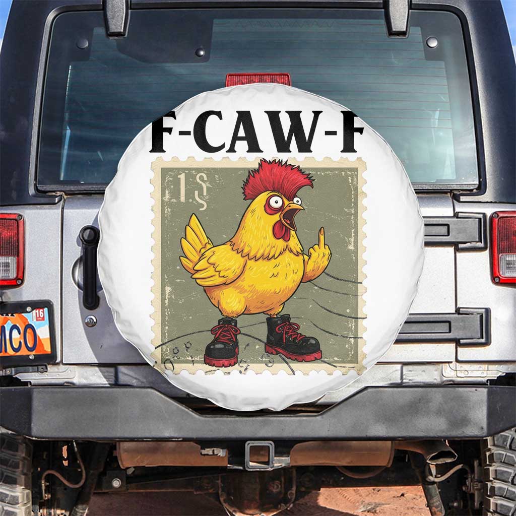 F Caw F Screaming Chicken Spare Tire Cover Metal Heavy Punk Rock Music - Wonder Print Shop