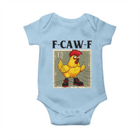 F Caw F Screaming Chicken Baby Onesie Metal Heavy Punk Rock Music - Wonder Print Shop