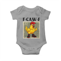 F Caw F Screaming Chicken Baby Onesie Metal Heavy Punk Rock Music - Wonder Print Shop