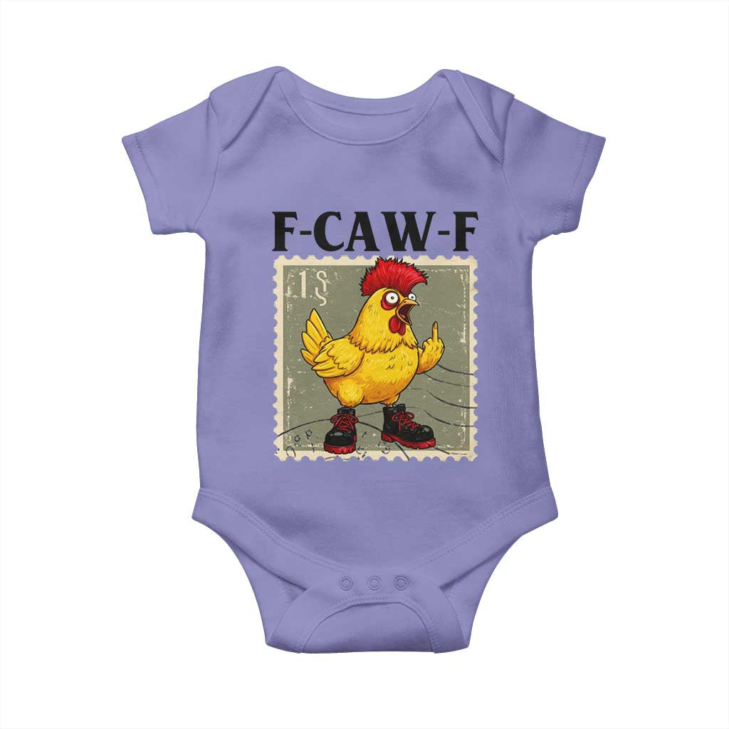 F Caw F Screaming Chicken Baby Onesie Metal Heavy Punk Rock Music - Wonder Print Shop