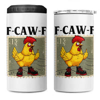 F Caw F Screaming Chicken 4 in 1 Can Cooler Tumbler Metal Heavy Punk Rock Music - Wonder Print Shop