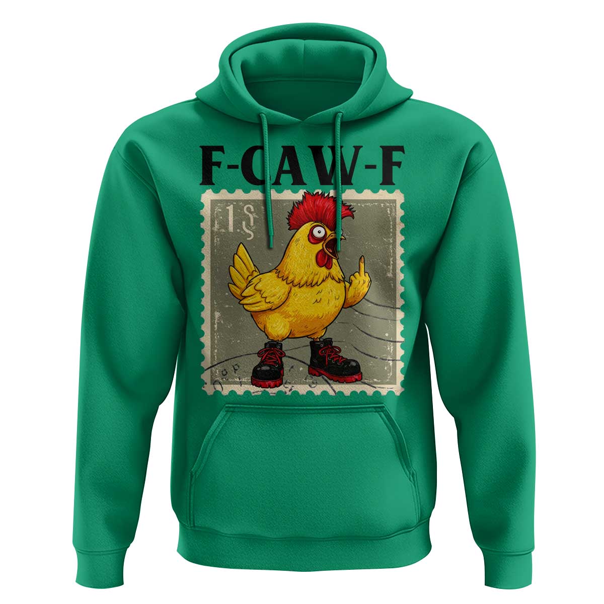 F Caw F Screaming Chicken Hoodie Metal Heavy Punk Rock Music - Wonder Print Shop