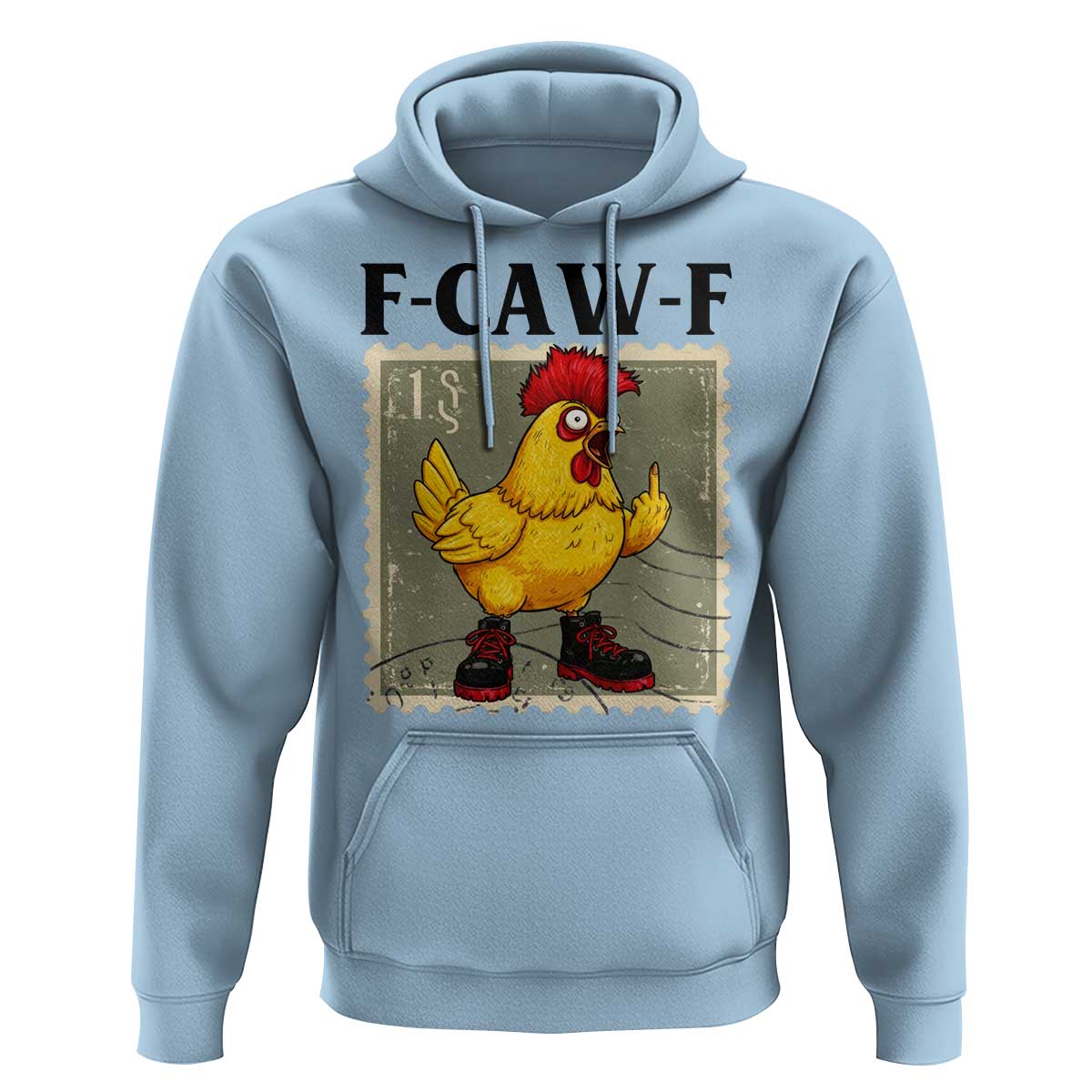 F Caw F Screaming Chicken Hoodie Metal Heavy Punk Rock Music - Wonder Print Shop