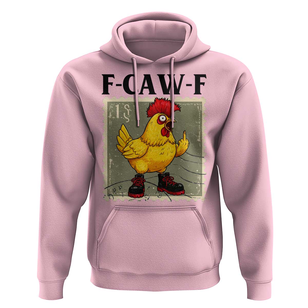 F Caw F Screaming Chicken Hoodie Metal Heavy Punk Rock Music - Wonder Print Shop