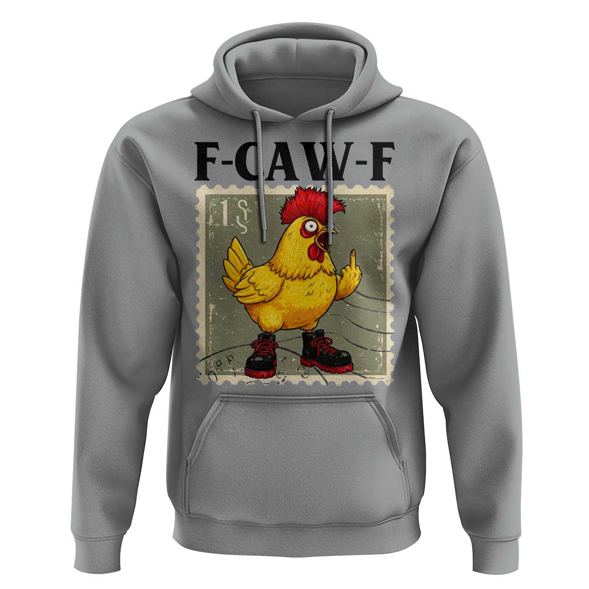 F Caw F Screaming Chicken Hoodie Metal Heavy Punk Rock Music - Wonder Print Shop