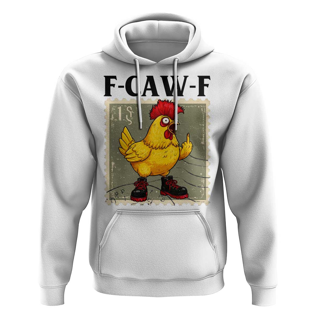 F Caw F Screaming Chicken Hoodie Metal Heavy Punk Rock Music - Wonder Print Shop
