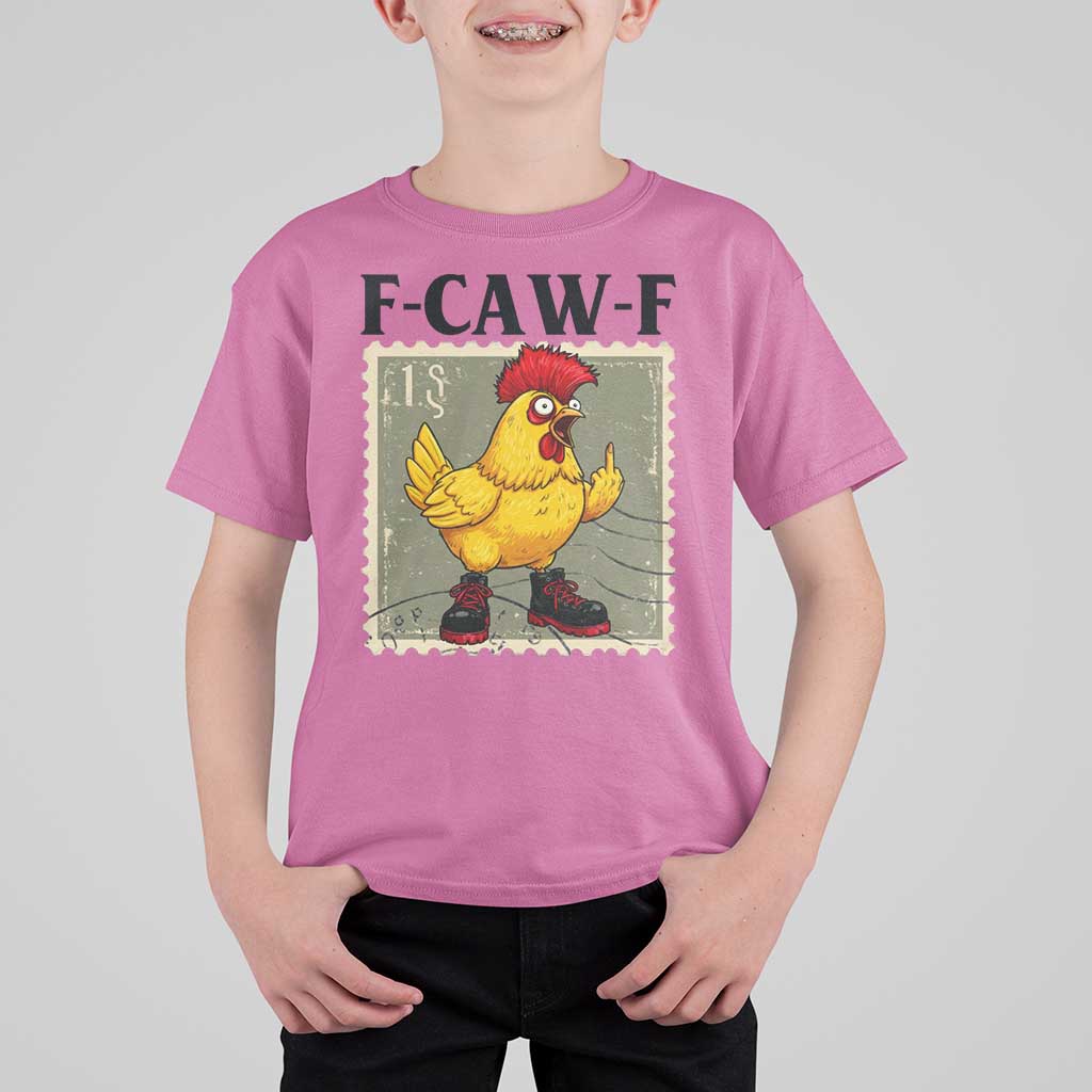 F Caw F Screaming Chicken T Shirt For Kid Metal Heavy Punk Rock Music - Wonder Print Shop