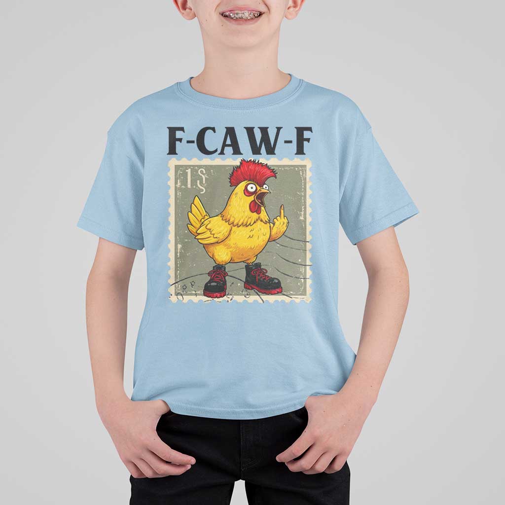 F Caw F Screaming Chicken T Shirt For Kid Metal Heavy Punk Rock Music - Wonder Print Shop