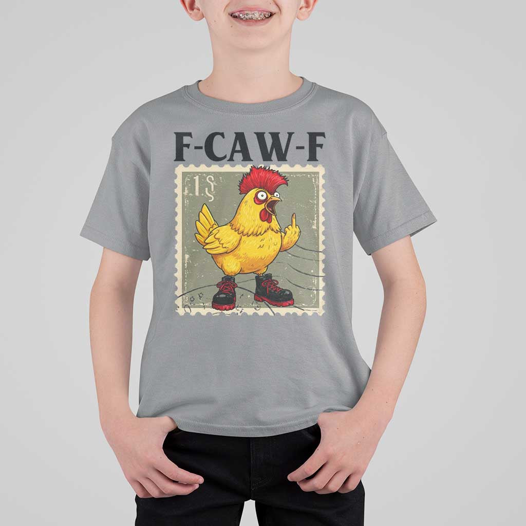 F Caw F Screaming Chicken T Shirt For Kid Metal Heavy Punk Rock Music - Wonder Print Shop