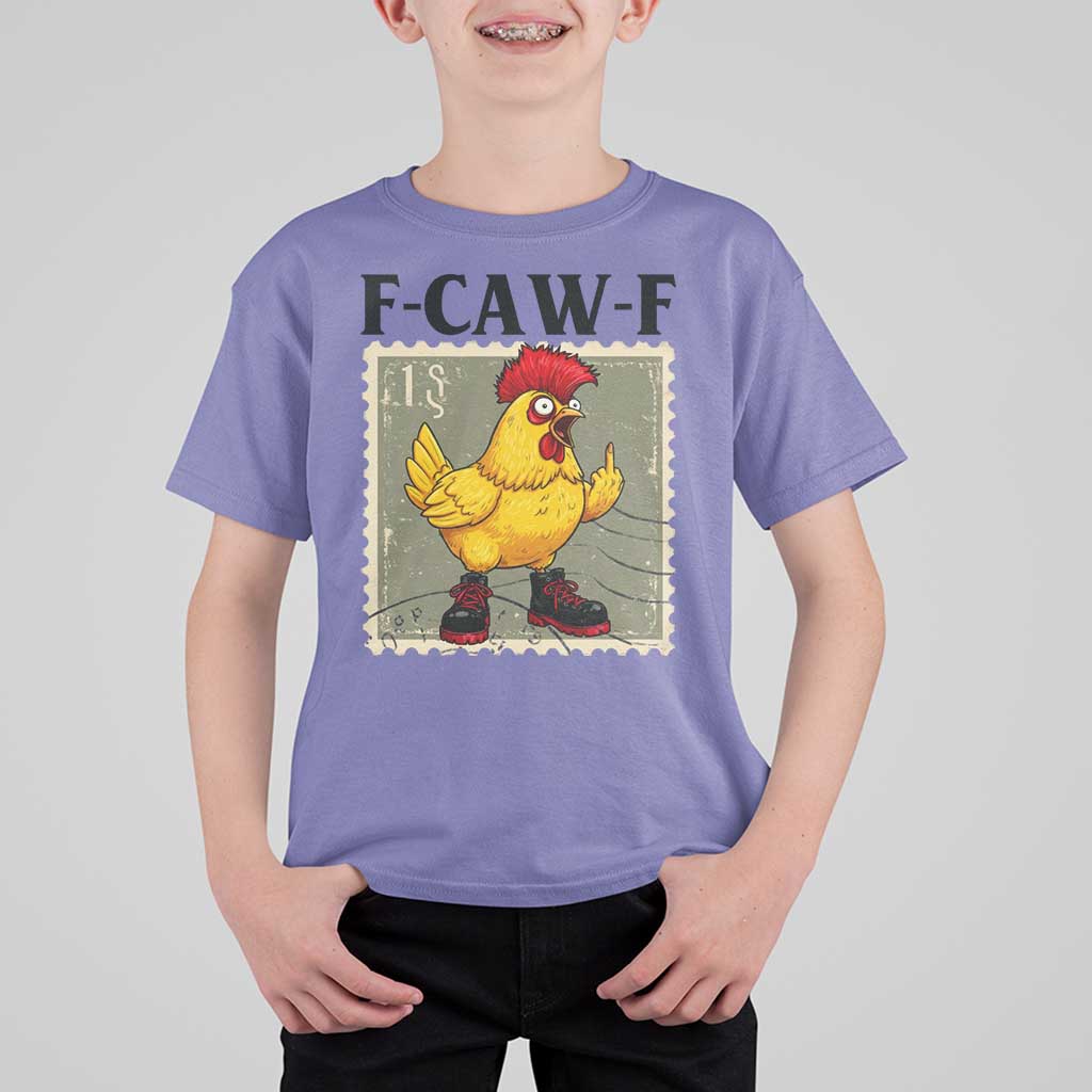 F Caw F Screaming Chicken T Shirt For Kid Metal Heavy Punk Rock Music - Wonder Print Shop