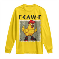 F Caw F Screaming Chicken Long Sleeve Shirt Metal Heavy Punk Rock Music - Wonder Print Shop