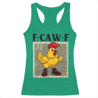 F Caw F Screaming Chicken Racerback Tank Top Metal Heavy Punk Rock Music - Wonder Print Shop