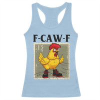 F Caw F Screaming Chicken Racerback Tank Top Metal Heavy Punk Rock Music - Wonder Print Shop
