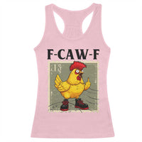 F Caw F Screaming Chicken Racerback Tank Top Metal Heavy Punk Rock Music - Wonder Print Shop