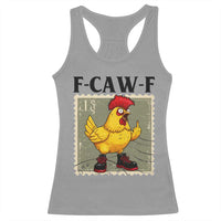 F Caw F Screaming Chicken Racerback Tank Top Metal Heavy Punk Rock Music - Wonder Print Shop