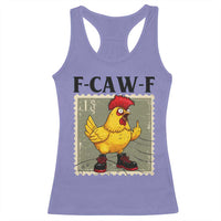 F Caw F Screaming Chicken Racerback Tank Top Metal Heavy Punk Rock Music - Wonder Print Shop