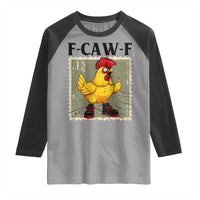F Caw F Screaming Chicken Raglan Shirt Metal Heavy Punk Rock Music - Wonder Print Shop